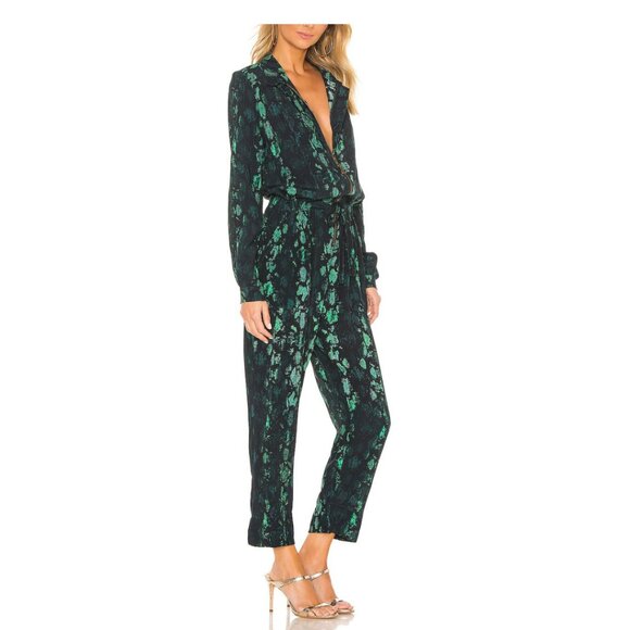Cleobella REVOLVE Lia Jumpsuit in Teal Snake Color:Teal Snake. Size S - Picture 3 of 5